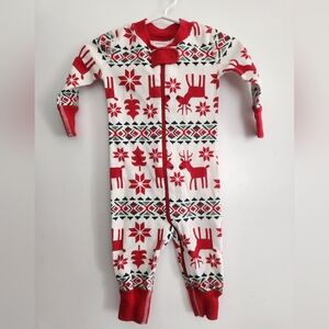 Hanna Andersson Dear Deer Baby Zip Sleeper Size 60 3-6 Months